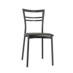 Go 1419 Chaise de cuisine rembourrée en synthétique et métal