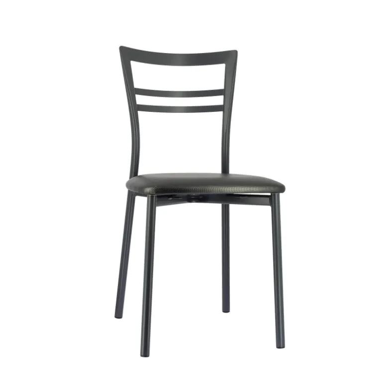 Go 1419 Chaise de cuisine rembourrée en synthétique et métal