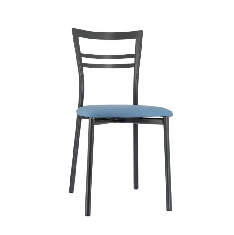 Go 1419 Chaise de cuisine rembourrée en synthétique et métal
