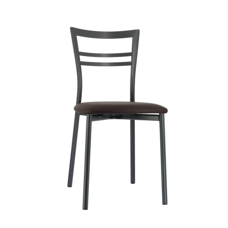 Go 1419 Chaise de cuisine rembourrée en synthétique et métal