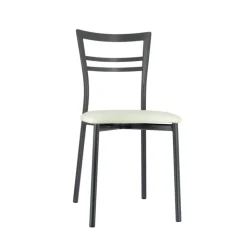 Go 1419 Chaise de cuisine rembourrée en synthétique et métal