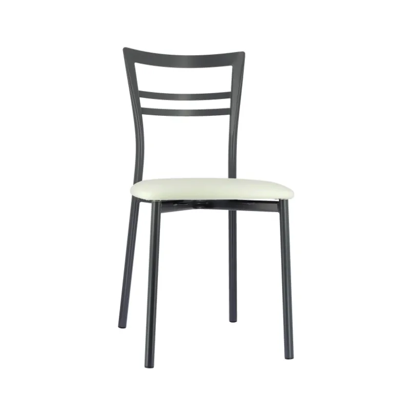 Go 1419 Chaise de cuisine rembourrée en synthétique et métal