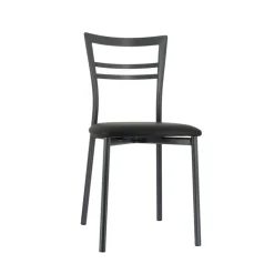 Go 1419 Chaise de cuisine rembourrée en synthétique et métal