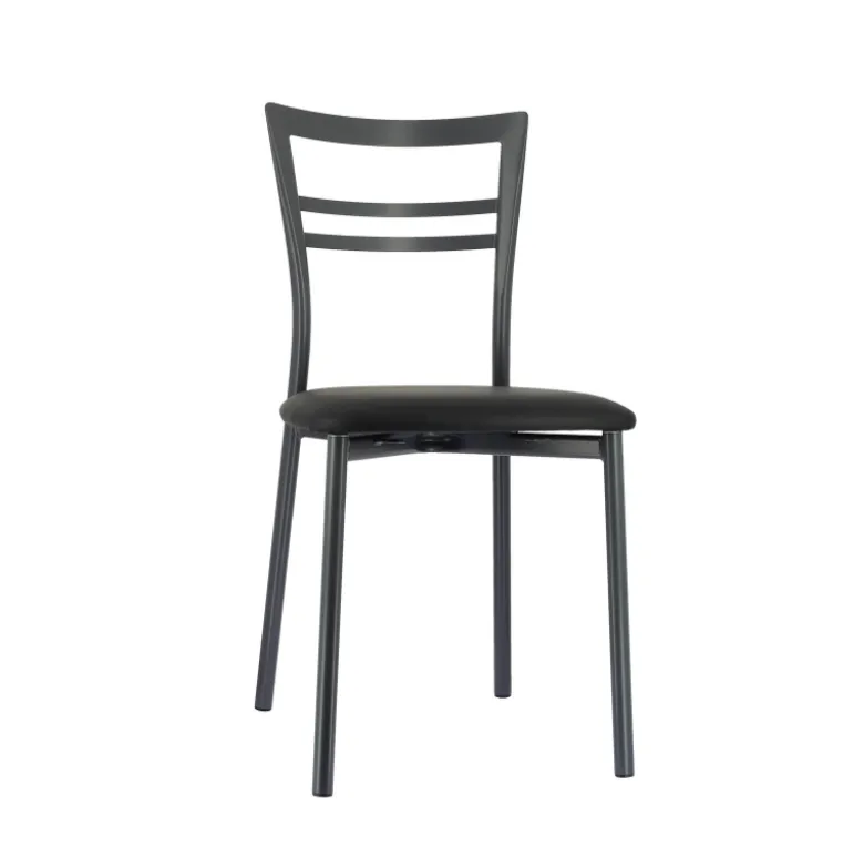 Go 1419 Chaise de cuisine rembourrée en synthétique et métal