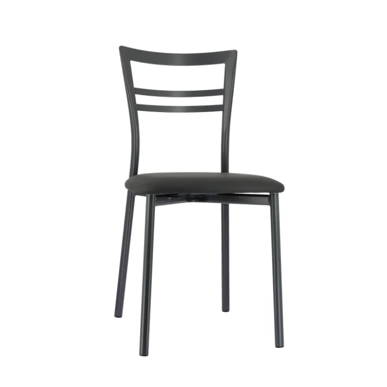 Go 1419 Chaise de cuisine rembourrée en synthétique et métal