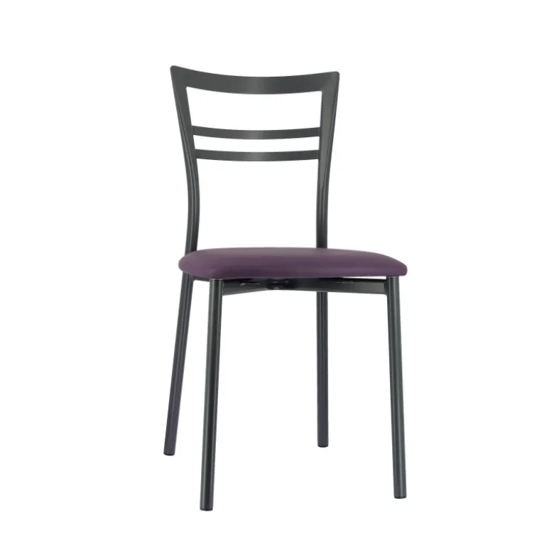 Go 1419 Chaise de cuisine rembourrée en synthétique et métal