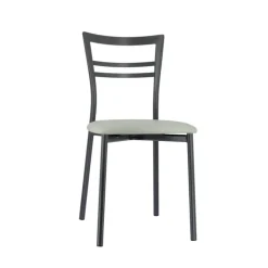 Go 1419 Chaise de cuisine rembourrée en synthétique et métal