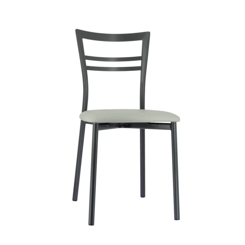 Go 1419 Chaise de cuisine rembourrée en synthétique et métal