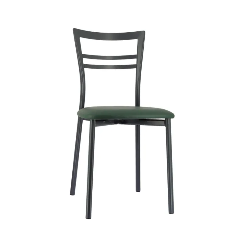 Go 1419 Chaise de cuisine rembourrée en synthétique et métal