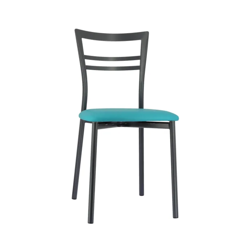 Go 1419 Chaise de cuisine rembourrée en synthétique et métal