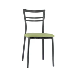 Go 1419 Chaise de cuisine rembourrée en synthétique et métal