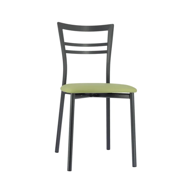 Go 1419 Chaise de cuisine rembourrée en synthétique et métal