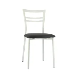 Go 1419 Chaise de cuisine rembourrée en synthétique et métal