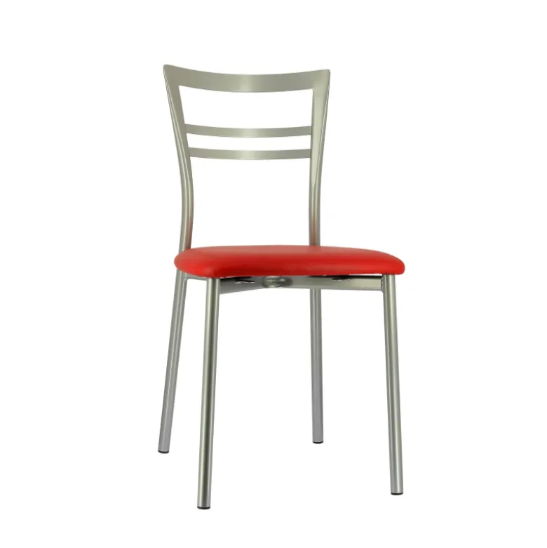 Go 1419 Chaise de cuisine rembourrée en synthétique et métal