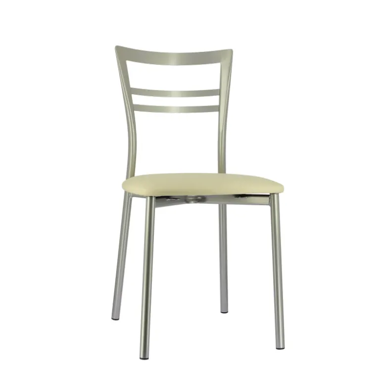 Go 1419 Chaise de cuisine rembourrée en synthétique et métal