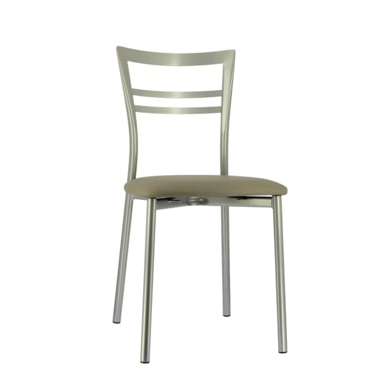 Go 1419 Chaise de cuisine rembourrée en synthétique et métal
