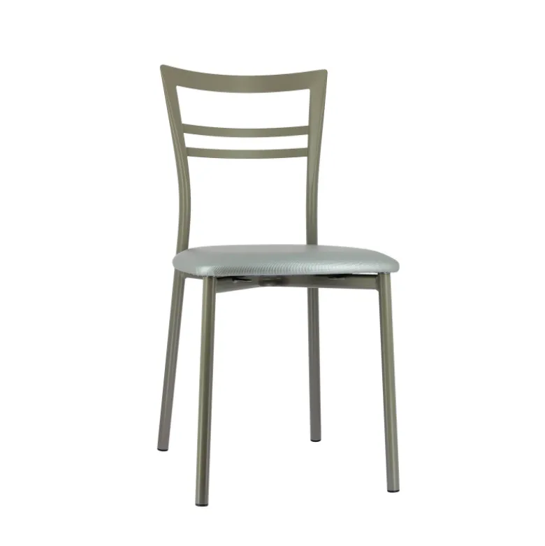 Go 1419 Chaise de cuisine rembourrée en synthétique et métal
