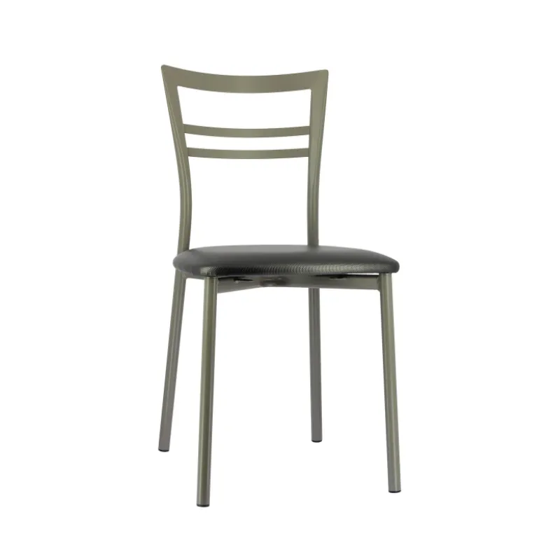 Go 1419 Chaise de cuisine rembourrée en synthétique et métal