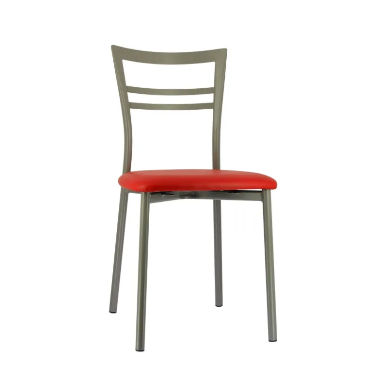 Go 1419 Chaise de cuisine rembourrée en synthétique et métal