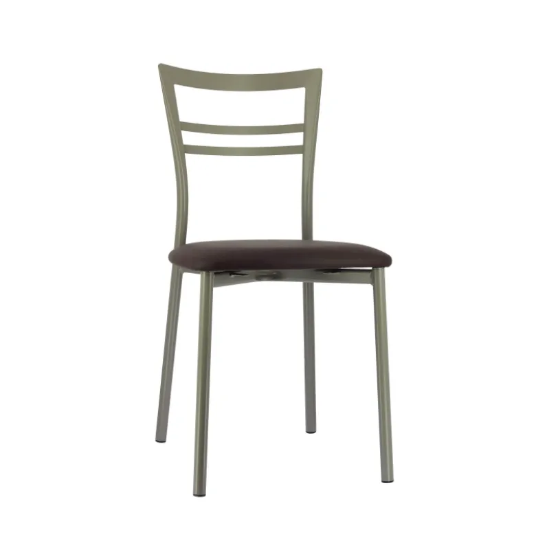 Go 1419 Chaise de cuisine rembourrée en synthétique et métal