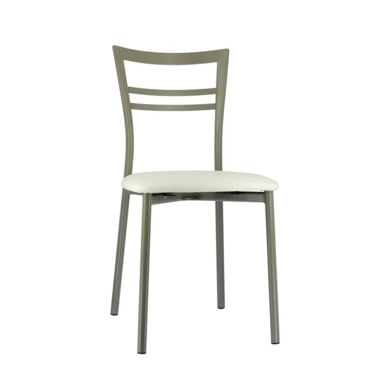 Go 1419 Chaise de cuisine rembourrée en synthétique et métal
