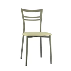 Go 1419 Chaise de cuisine rembourrée en synthétique et métal