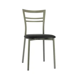Go 1419 Chaise de cuisine rembourrée en synthétique et métal