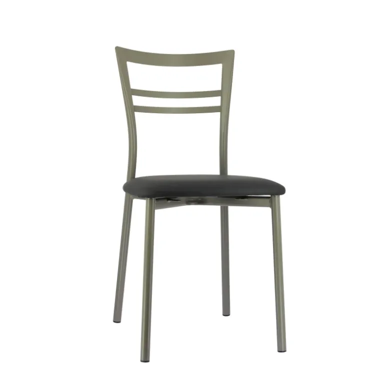 Go 1419 Chaise de cuisine rembourrée en synthétique et métal