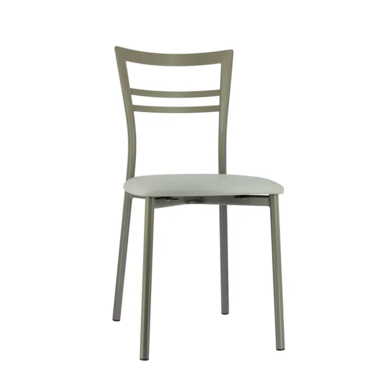 Go 1419 Chaise de cuisine rembourrée en synthétique et métal