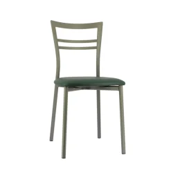 Go 1419 Chaise de cuisine rembourrée en synthétique et métal