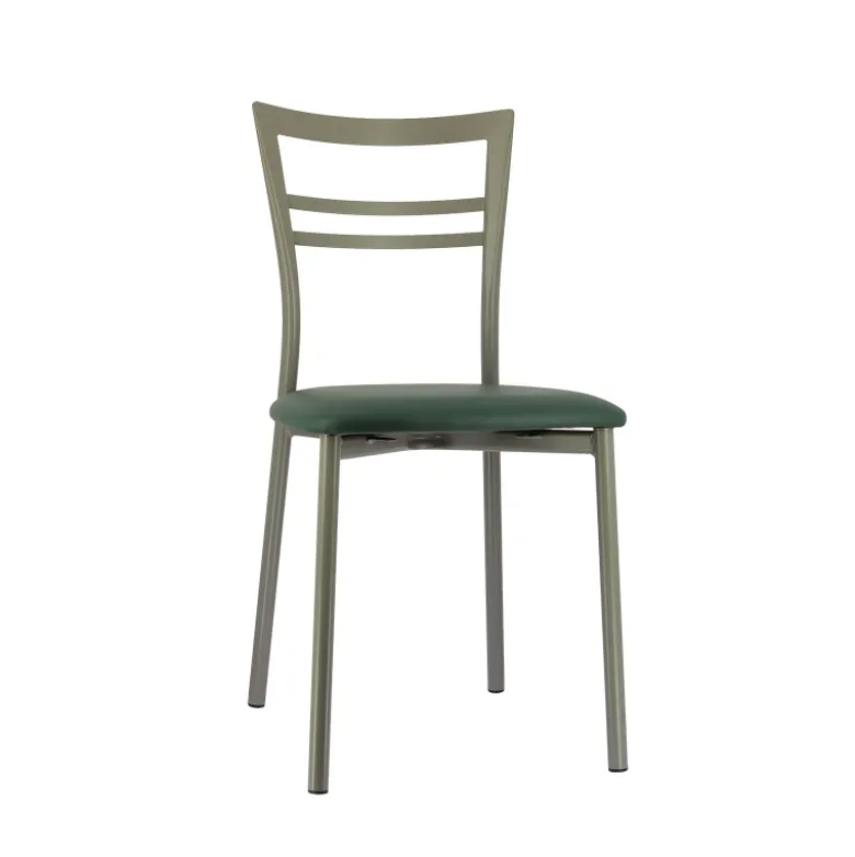 Go 1419 Chaise de cuisine rembourrée en synthétique et métal