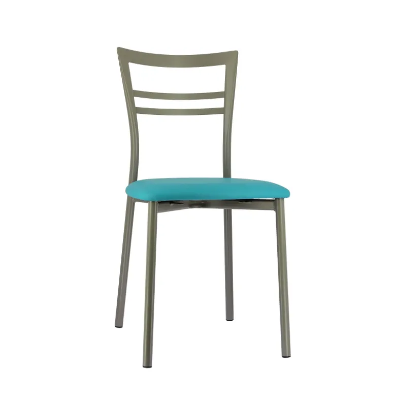 Go 1419 Chaise de cuisine rembourrée en synthétique et métal