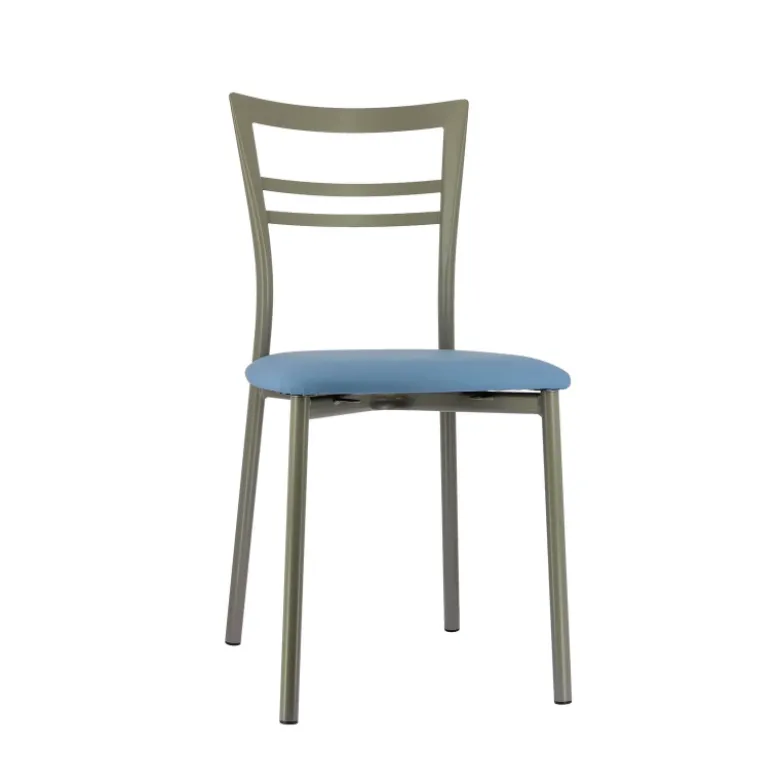 Go 1419 Chaise de cuisine rembourrée en synthétique et métal