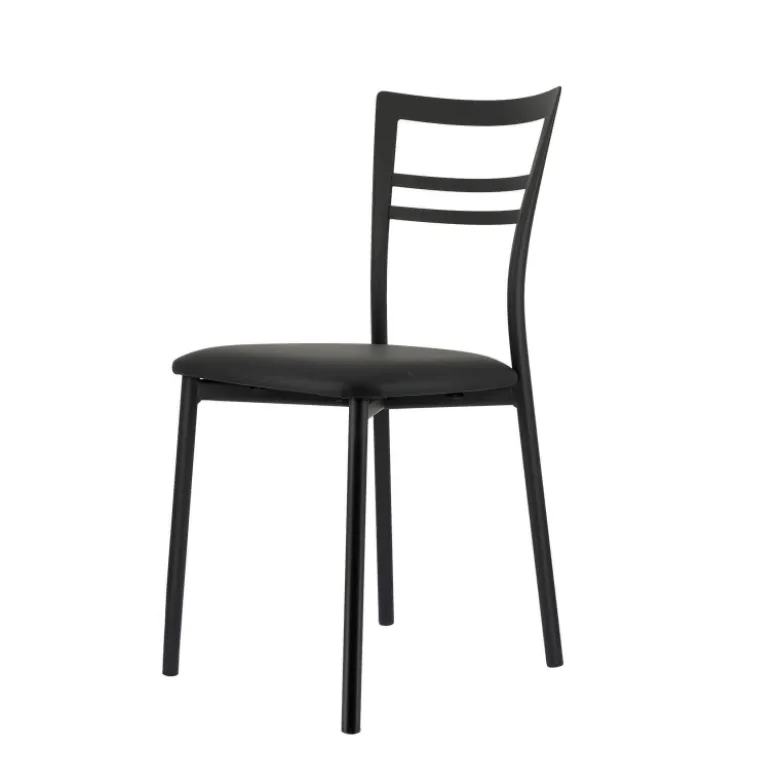 Go 1419 Chaise de cuisine rembourrée en synthétique et métal