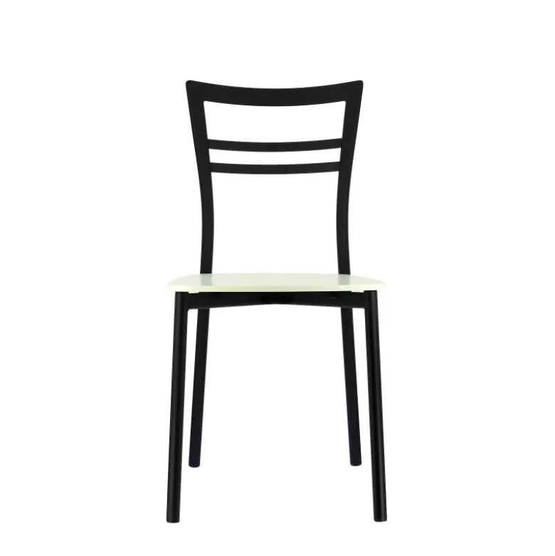 Go Connubia® Chaise contemporaine en métal et assise multiplis bois