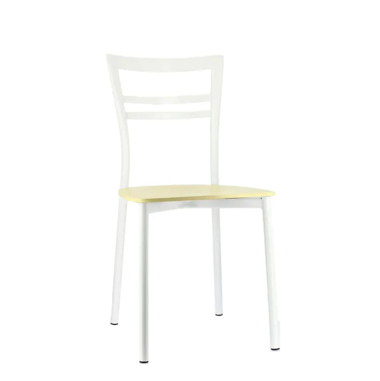 Go Connubia® Chaise contemporaine en métal et assise multiplis bois