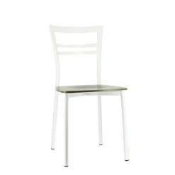 Go Connubia® Chaise contemporaine en métal et assise multiplis bois