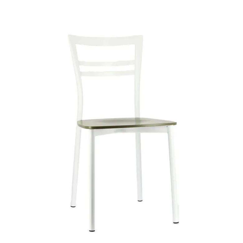 Go Connubia® Chaise contemporaine en métal et assise multiplis bois