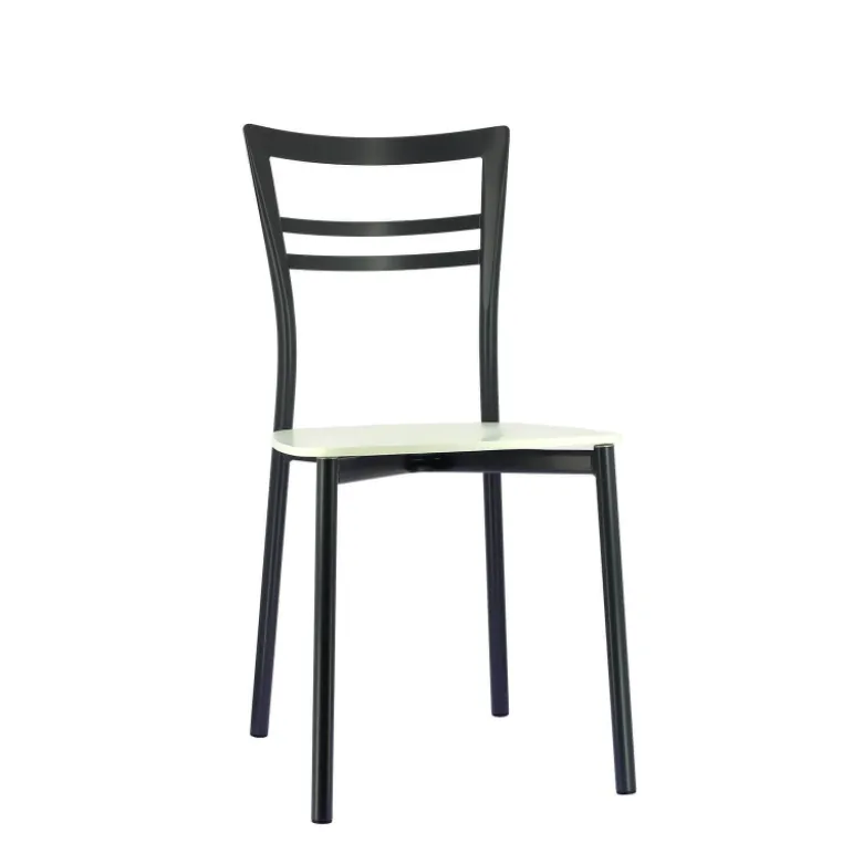 Go Connubia® Chaise contemporaine en métal et assise multiplis bois