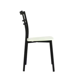 Go Connubia® Chaise contemporaine en métal et assise multiplis bois
