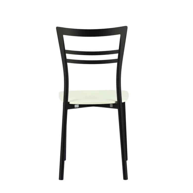 Go Connubia® Chaise contemporaine en métal et assise multiplis bois