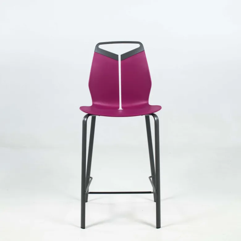 Gripp Tabouret snack design coque polypropylène pieds en métal