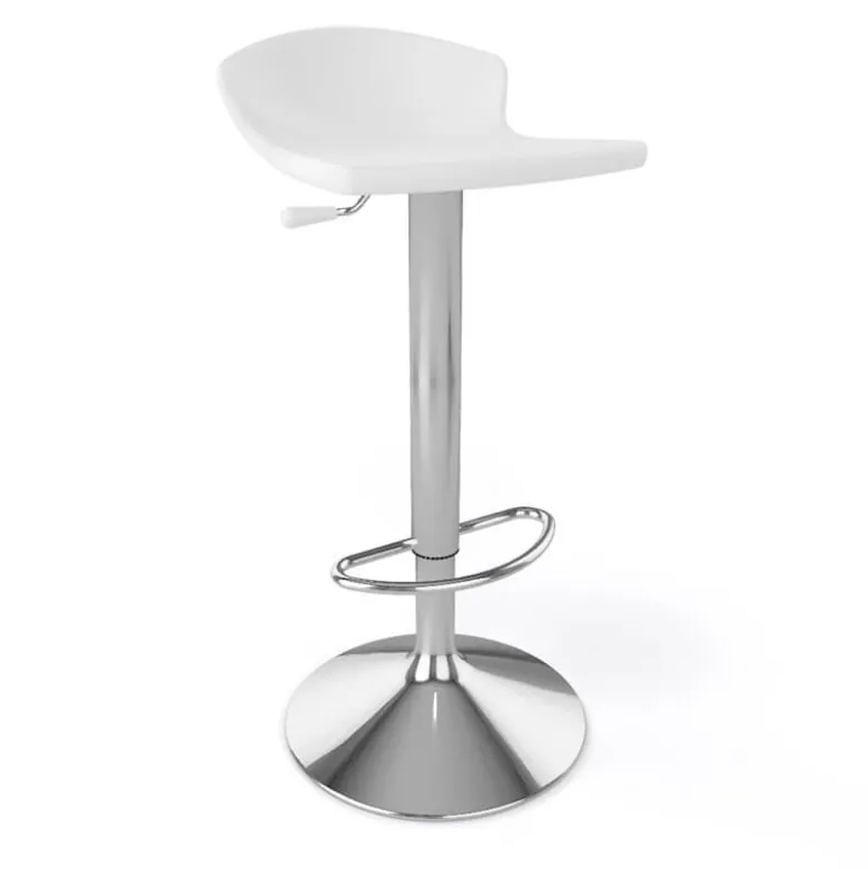 Guliver Tabouret italien réglable en hauteur et pivotant en technopolymère et métal chromé