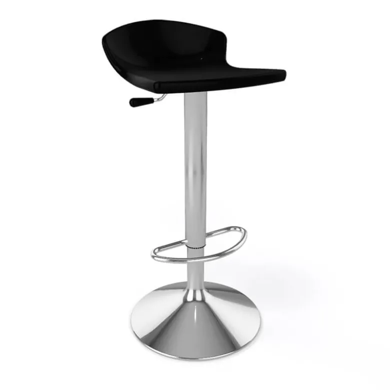 Guliver Tabouret italien réglable en hauteur et pivotant en technopolymère et métal chromé