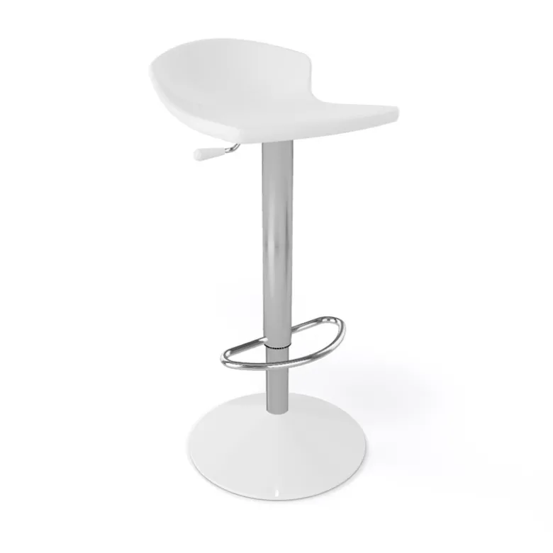 Guliver Tabouret italien réglable en hauteur et pivotant en technopolymère et métal chromé