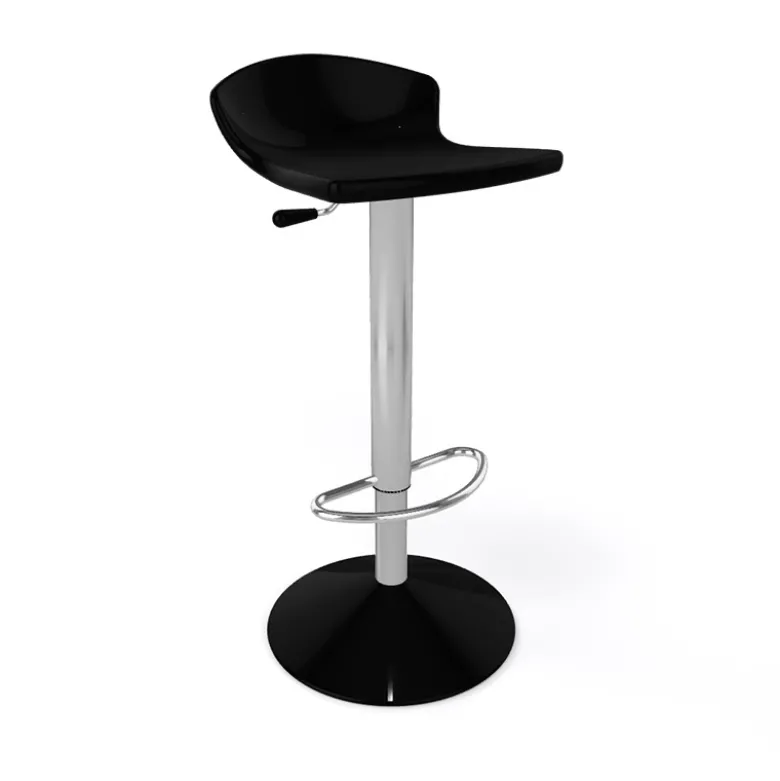 Guliver Tabouret italien réglable en hauteur et pivotant en technopolymère et métal chromé