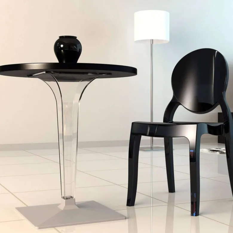 Ice Table design ronde en polycarbonate et stratifié