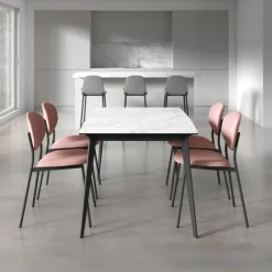 Infiné Table de salle à manger plateau en céramique