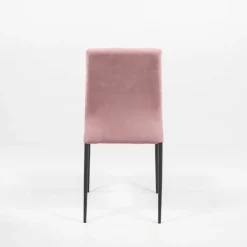 Kendra Ingenia by Bontempi® Chaise moderne en tissu aspect nubuck et métal