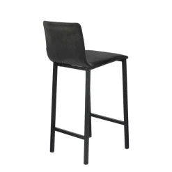 Koko Mobliberica® Tabouret snack en tissu dossier bas avec pieds en métal